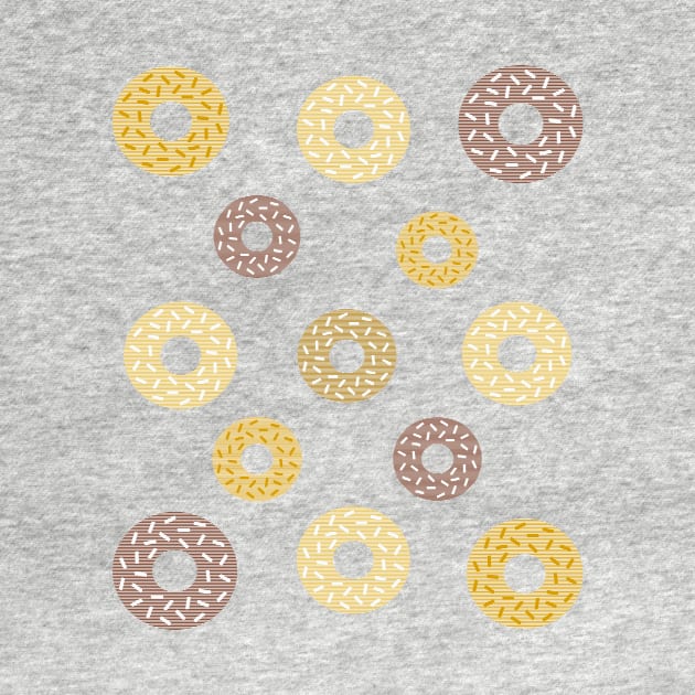 Donuts pattern - brown and beige. by kerens